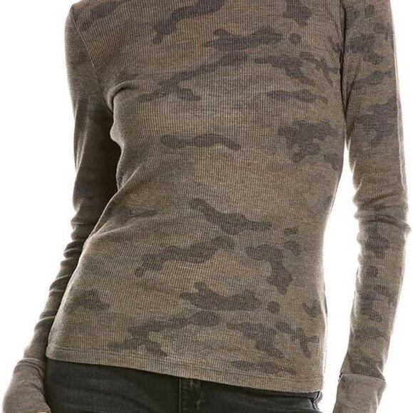 Michael Stars Juliet Camo Thermal Tee XS - Picture 3 of 9